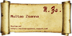 Multas Zsanna névjegykártya